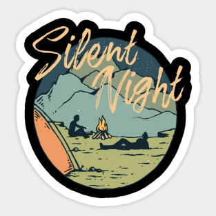 „Silent Night“ Campfire Sticker